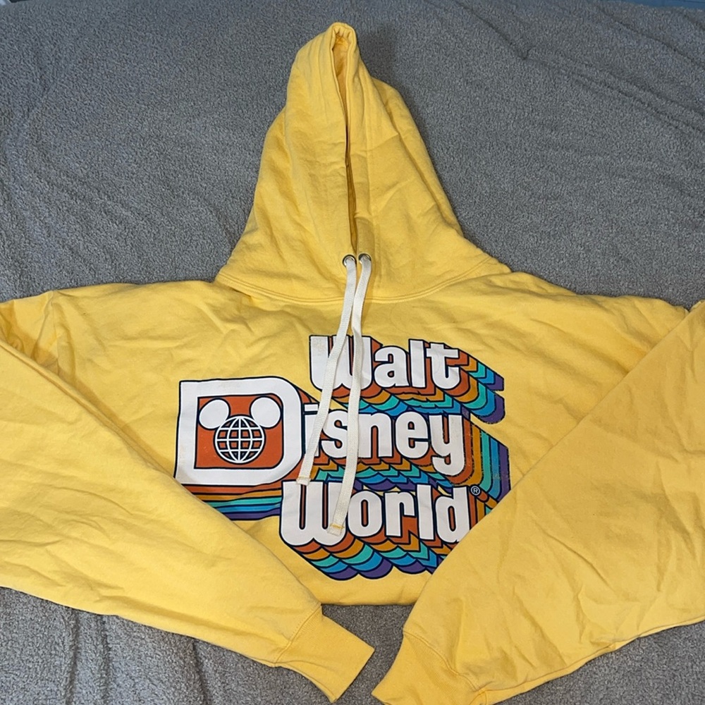 Walt Disney World yellow retro looking hoodie!!
